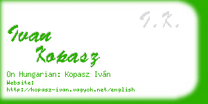ivan kopasz business card